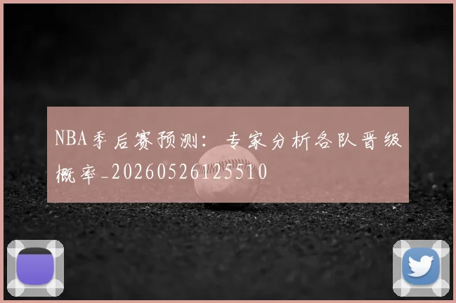 NBA季后赛预测：专家分析各队晋级概率_20260526125510